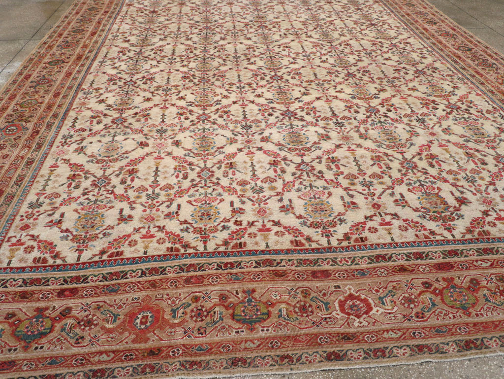 Antique Persian Mahal Large Carpet, No.16447 - Staging