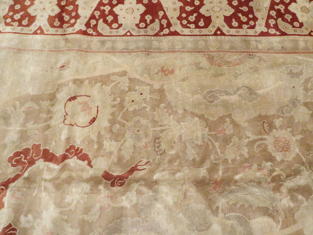 Antique Persian Tabriz Carpet, No.16452 - Staging