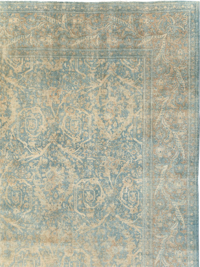 Antique Persian Tabriz Large Room Size Carpet, No.16453 - Staging