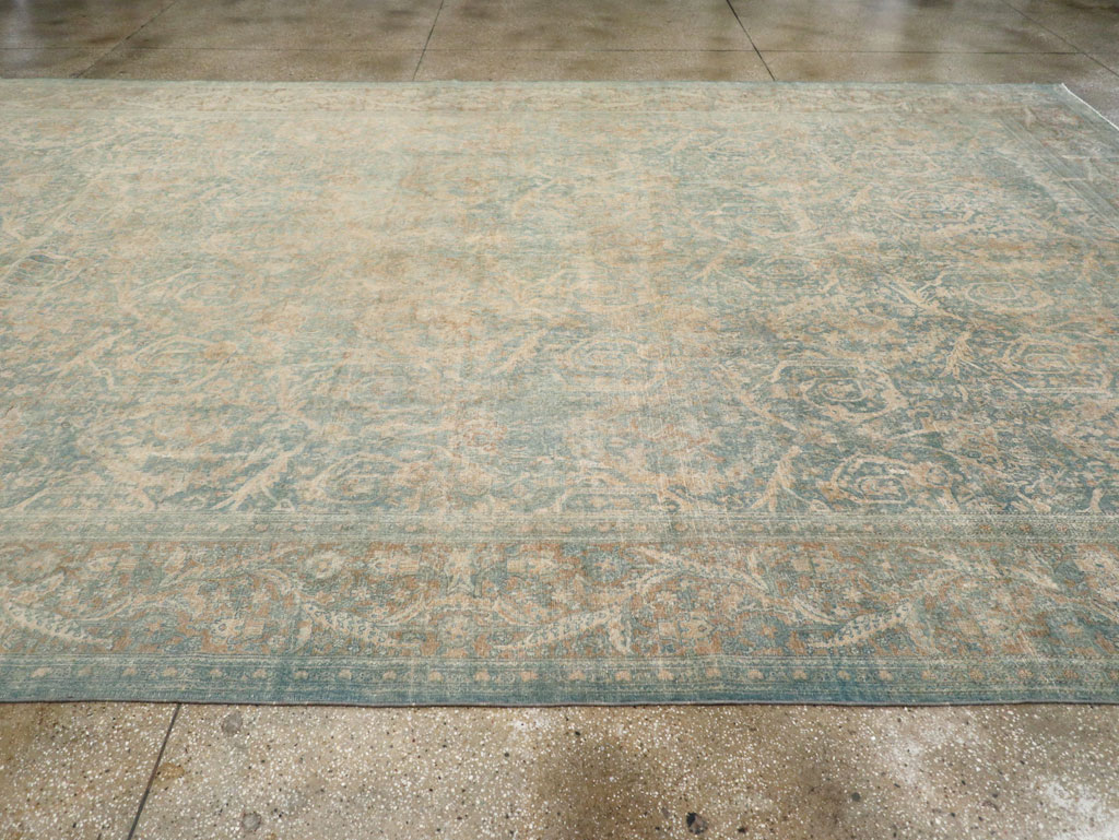 Antique Persian Tabriz Large Room Size Carpet, No.16453 - Staging