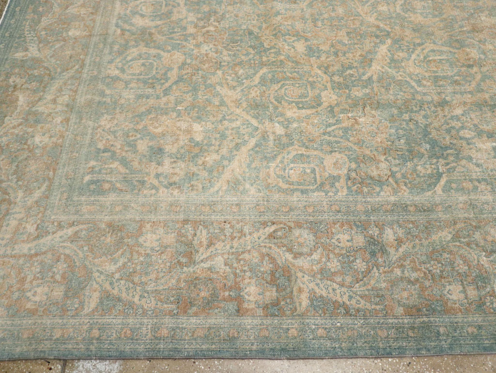 Antique Persian Tabriz Large Room Size Carpet, No.16453 - Staging