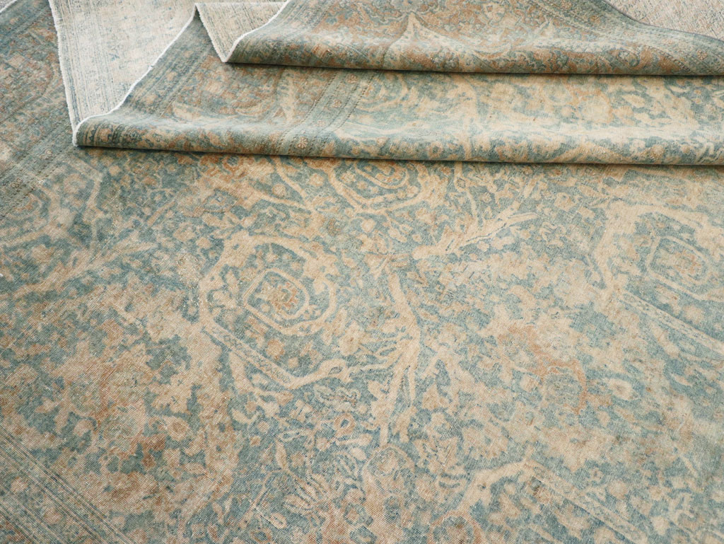 Antique Persian Tabriz Large Room Size Carpet, No.16453 - Staging