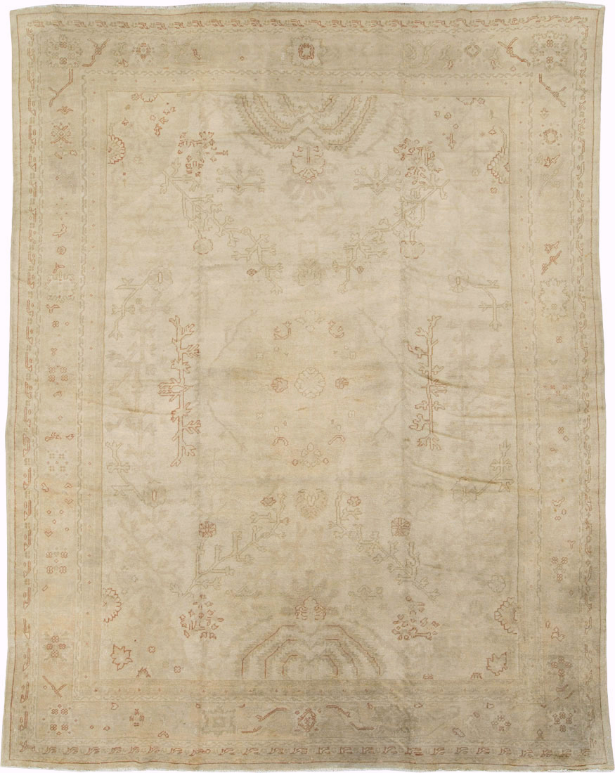 Antique Turkish Oushak Carpet, No.16494 - Staging