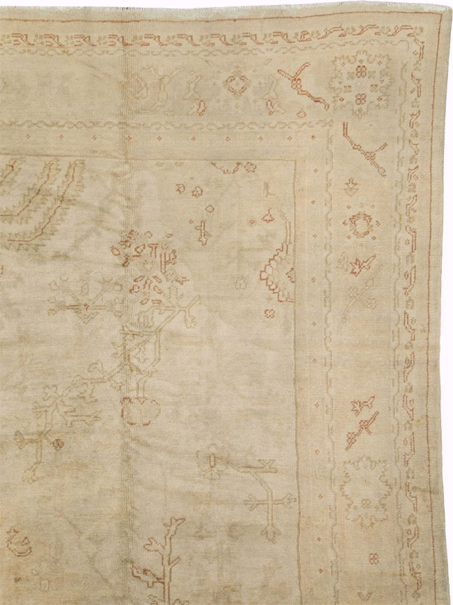 Antique Turkish Oushak Carpet, No.16494 - Staging