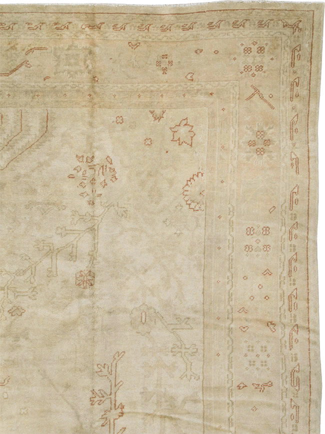 Antique Turkish Oushak Carpet, No.16494 - Staging