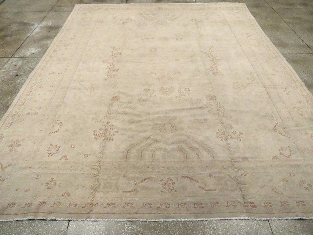 Antique Turkish Oushak Carpet, No.16494 - Staging