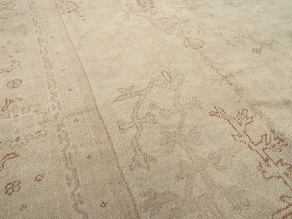 Antique Turkish Oushak Carpet, No.16494 - Staging