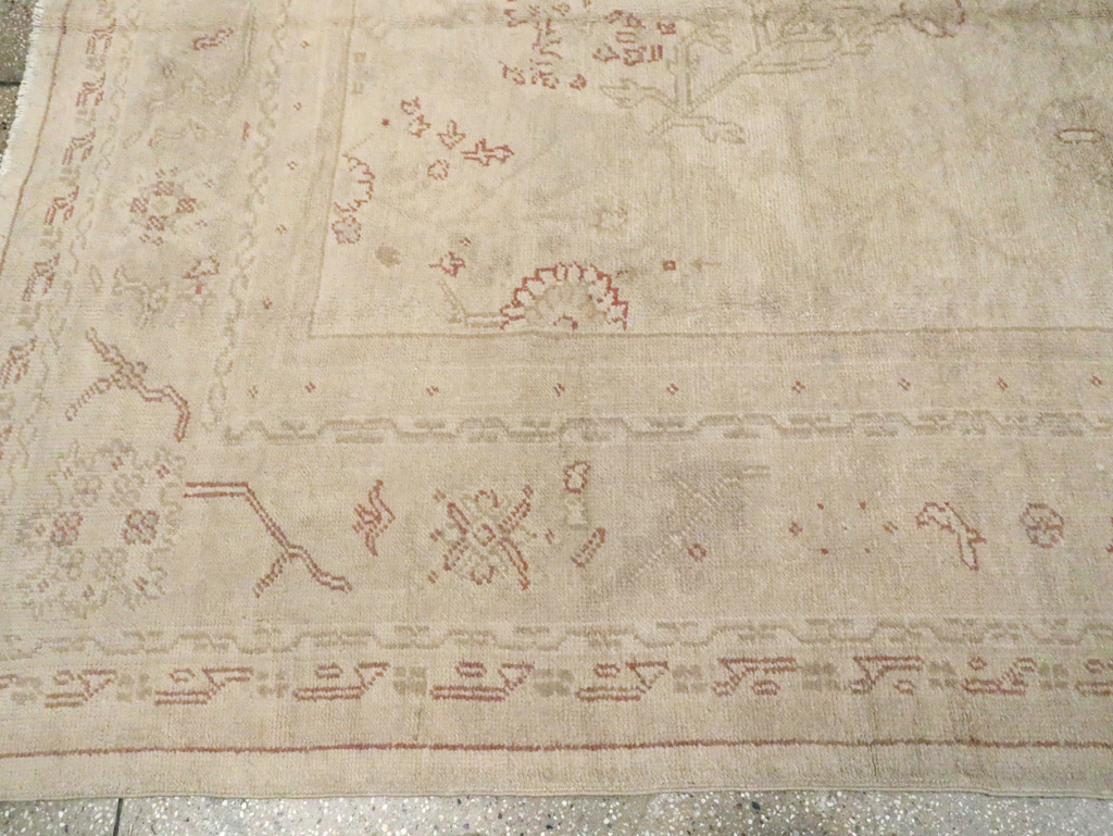 Antique Turkish Oushak Carpet, No.16494 - Staging