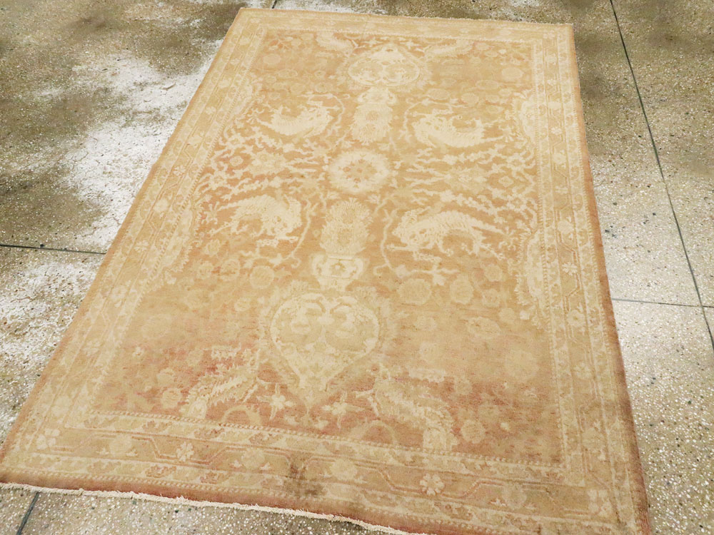 Antique Indian Agra Rug, No.16502 - Staging