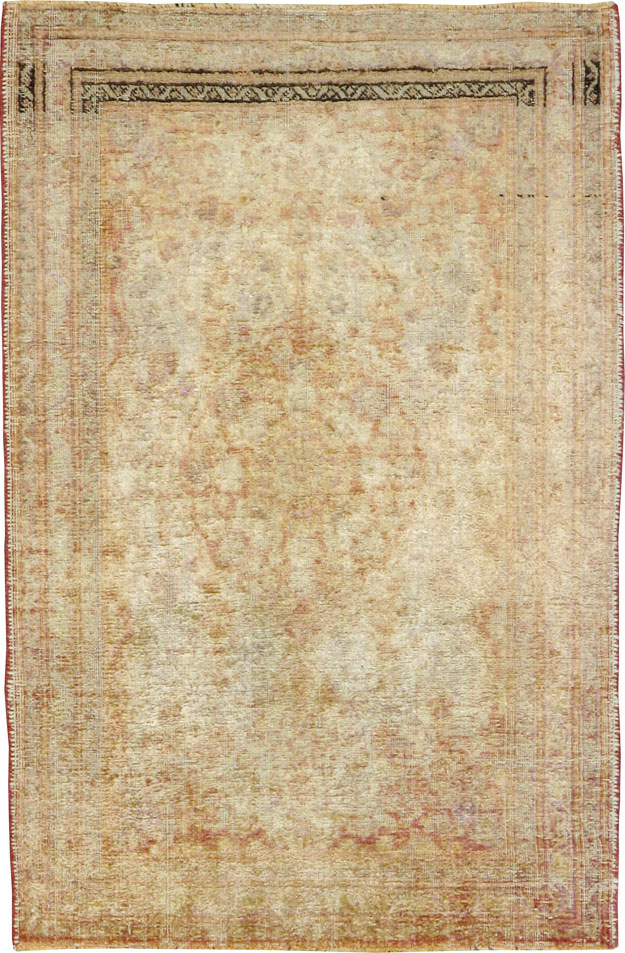 Antique Persian Tabriz Silk Rug, No.16513 - Staging