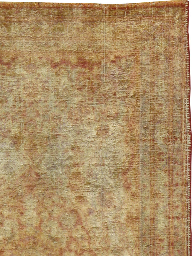 Antique Persian Tabriz Silk Rug, No.16513 - Staging