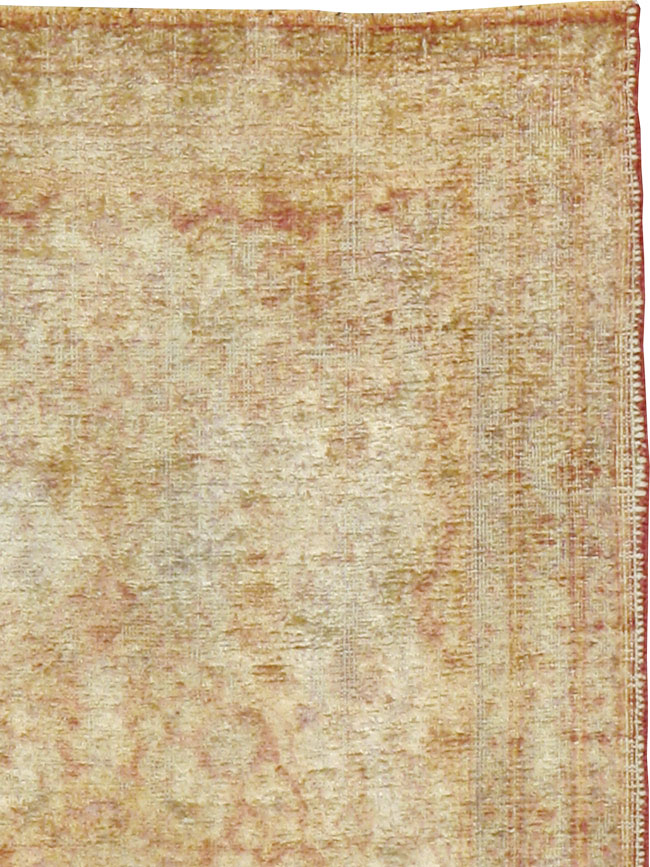 Antique Persian Tabriz Silk Rug, No.16513 - Staging