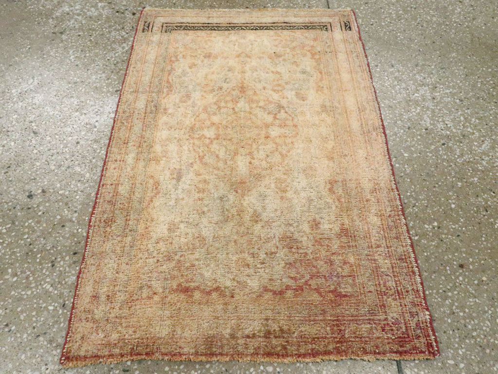 Antique Persian Tabriz Silk Rug, No.16513 - Staging