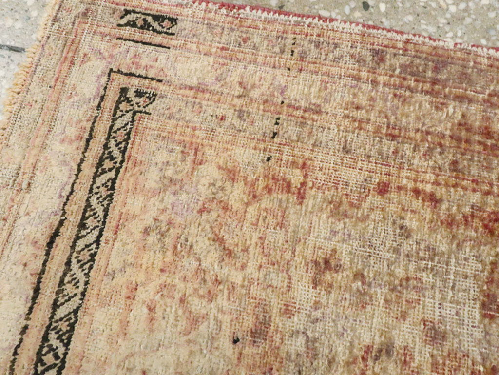 Antique Persian Tabriz Silk Rug, No.16513 - Staging