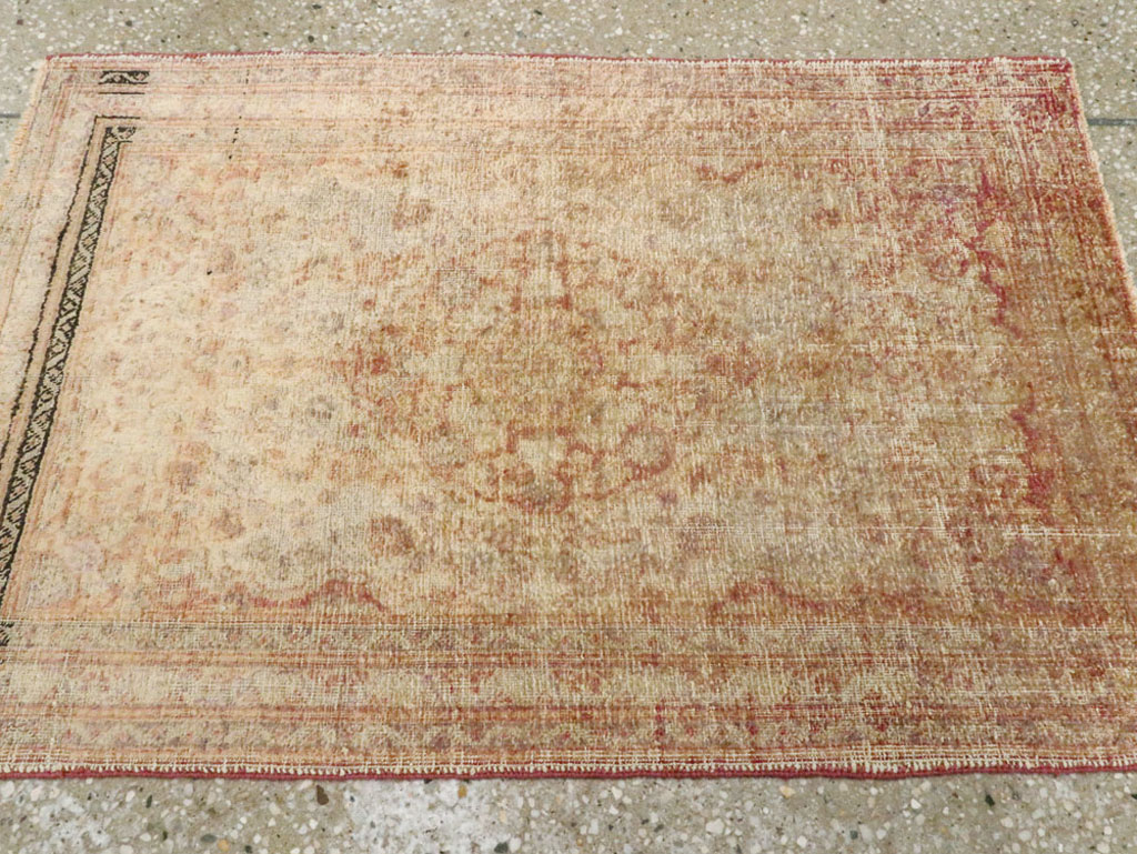 Antique Persian Tabriz Silk Rug, No.16513 - Staging