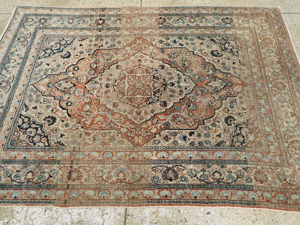 Antique Persian Tabriz Hagi Jalili, No.16517 - Staging