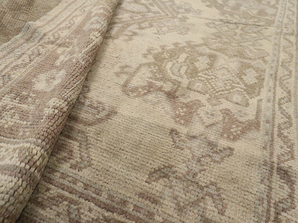 Antique Turkish Oushak Carpet, No.16519 - Staging