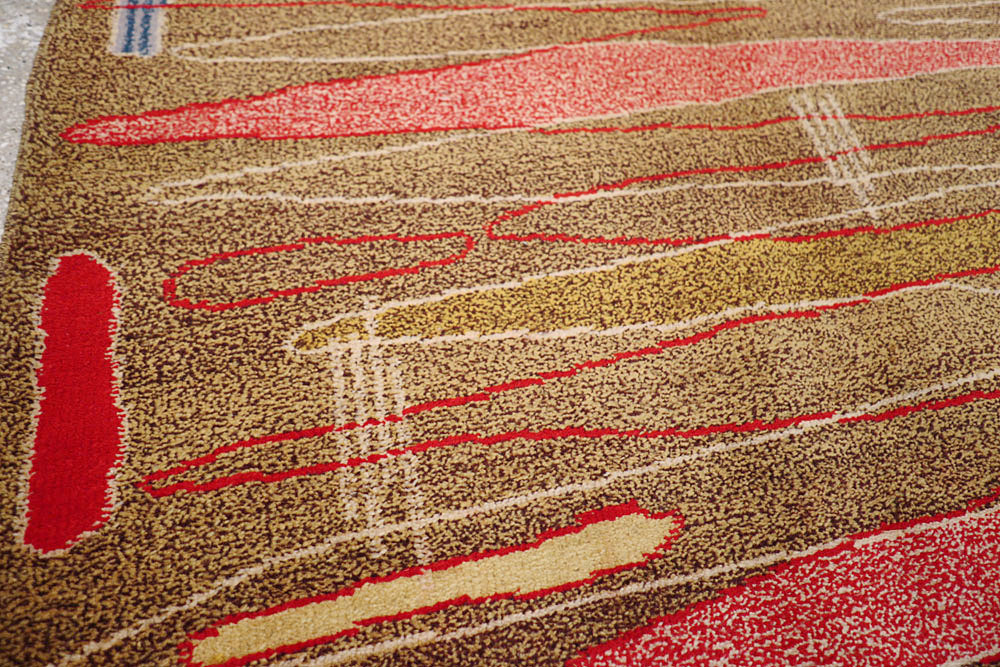 Vintage Turkish Art Deco Style Carpet, No.16525 - Staging