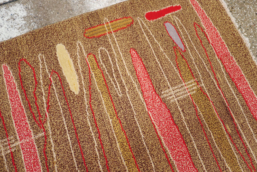 Vintage Turkish Art Deco Style Carpet, No.16525 - Staging