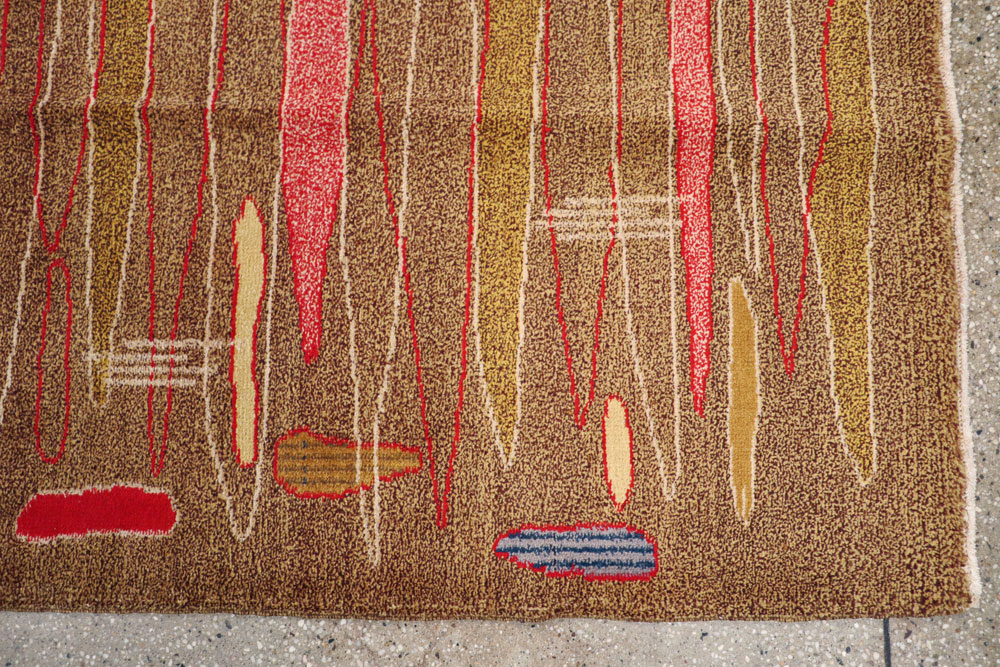 Vintage Turkish Art Deco Style Carpet, No.16525 - Staging