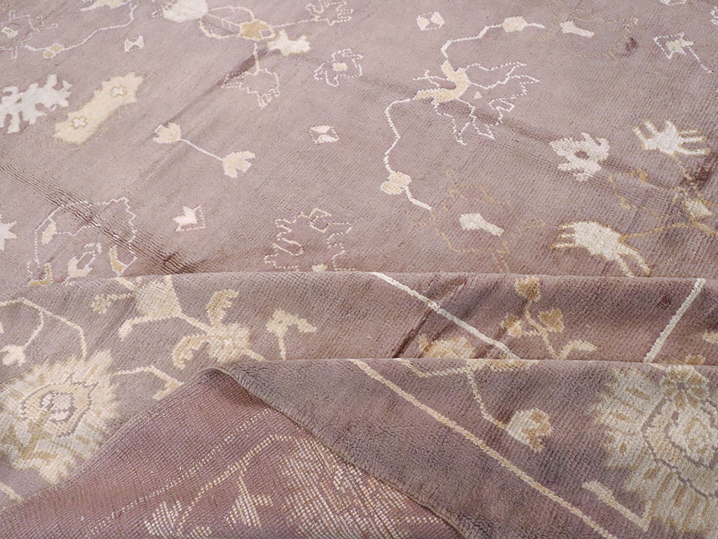 Antique Turkish Oushak Rug, No.16554 - Staging