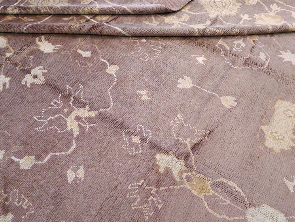 Antique Turkish Oushak Rug, No.16554 - Staging