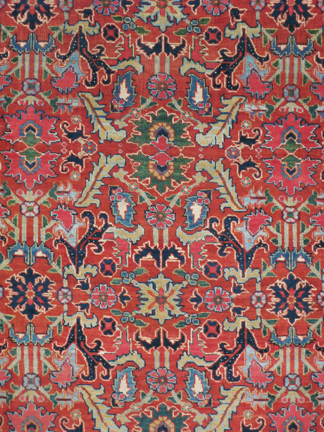 Antique Persian Heriz Carpet, No.16563 - Staging