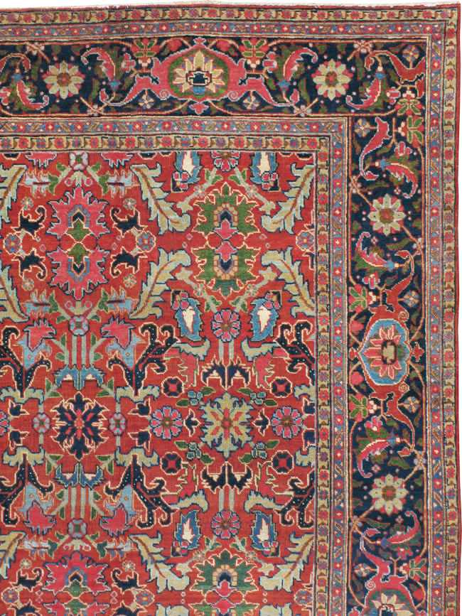 Antique Persian Heriz Carpet, No.16563 - Staging