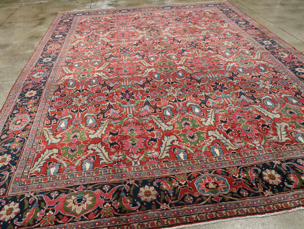 Antique Persian Heriz Carpet, No.16563 - Staging