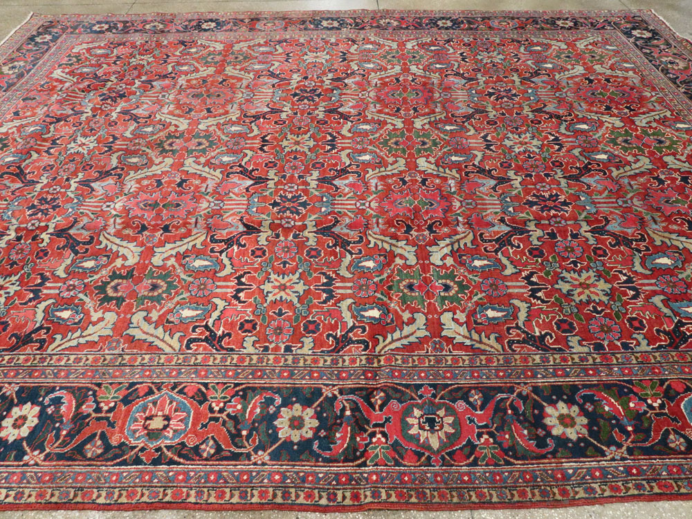 Antique Persian Heriz Carpet, No.16563 - Staging