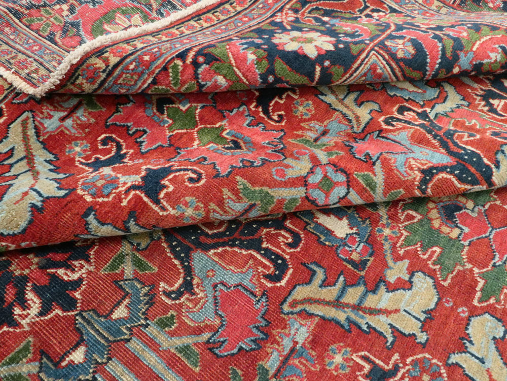 Antique Persian Heriz Carpet, No.16563 - Staging