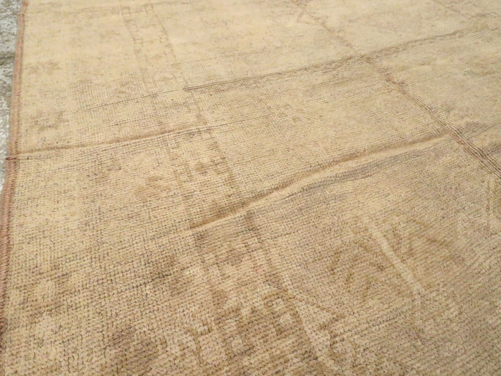 Antique Turkish Oushak Gallery Rug, No.16567 - Staging