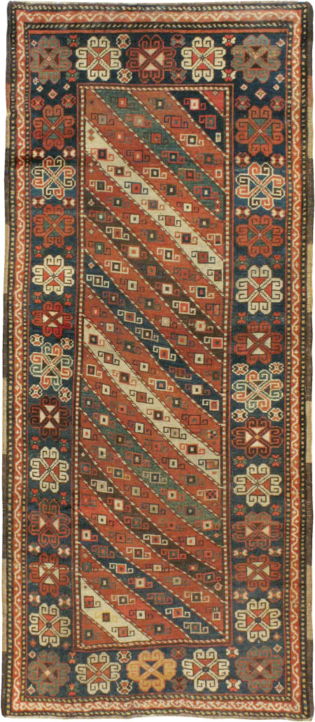 Antique Caucasian Kazak Rug, No.16583 - Staging