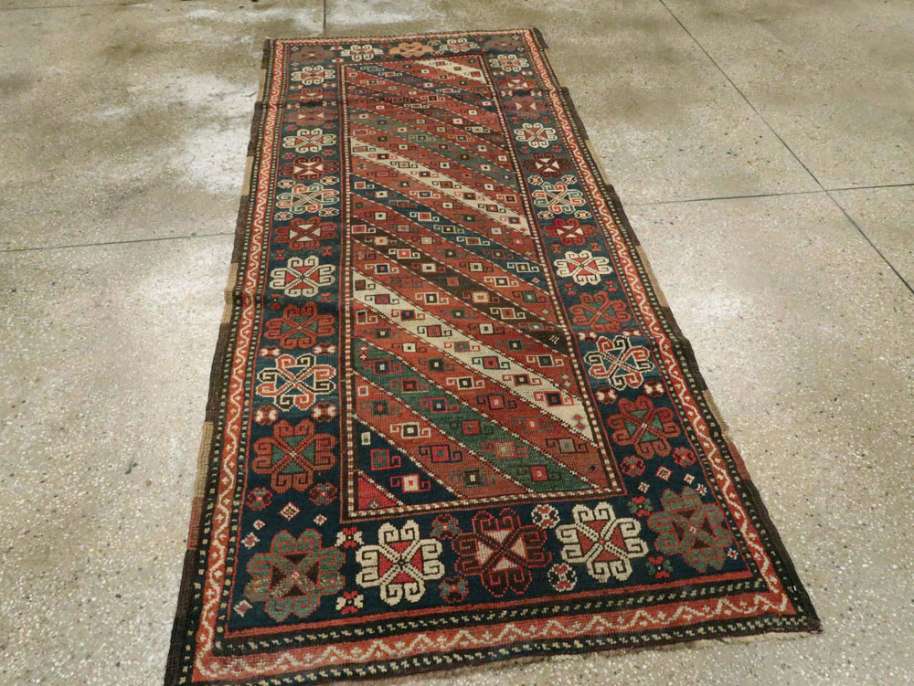 Antique Caucasian Kazak Rug, No.16583 - Staging
