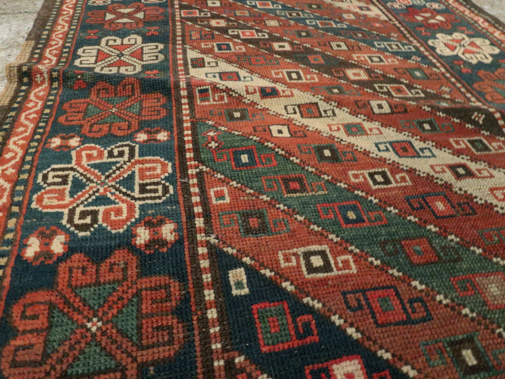 Antique Caucasian Kazak Rug, No.16583 - Staging