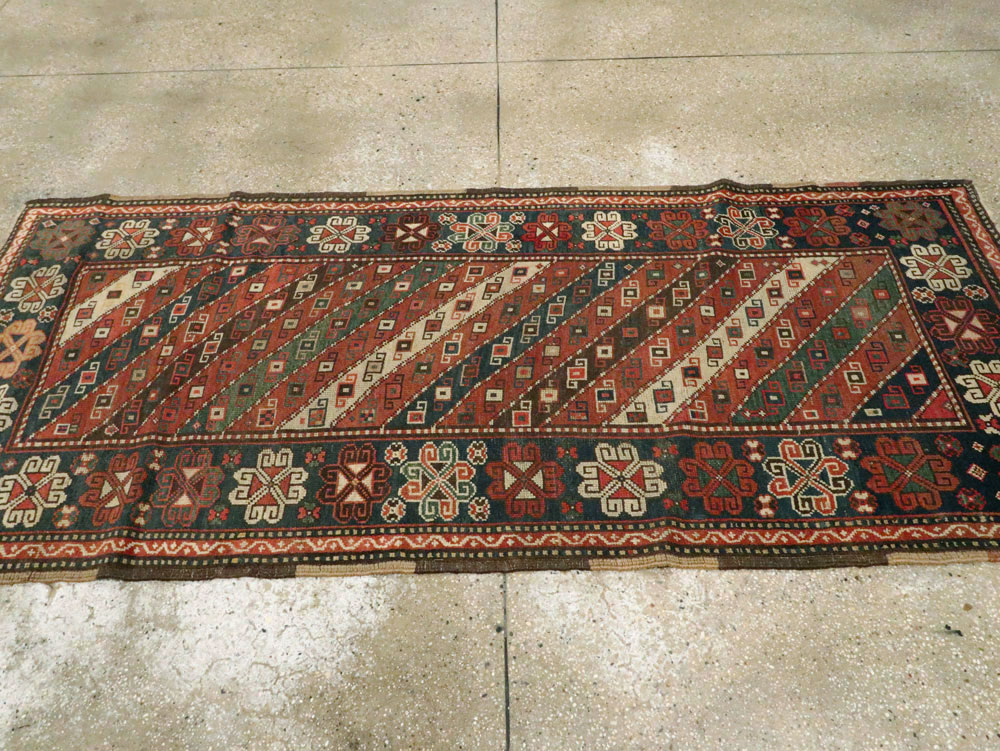 Antique Caucasian Kazak Rug, No.16583 - Staging
