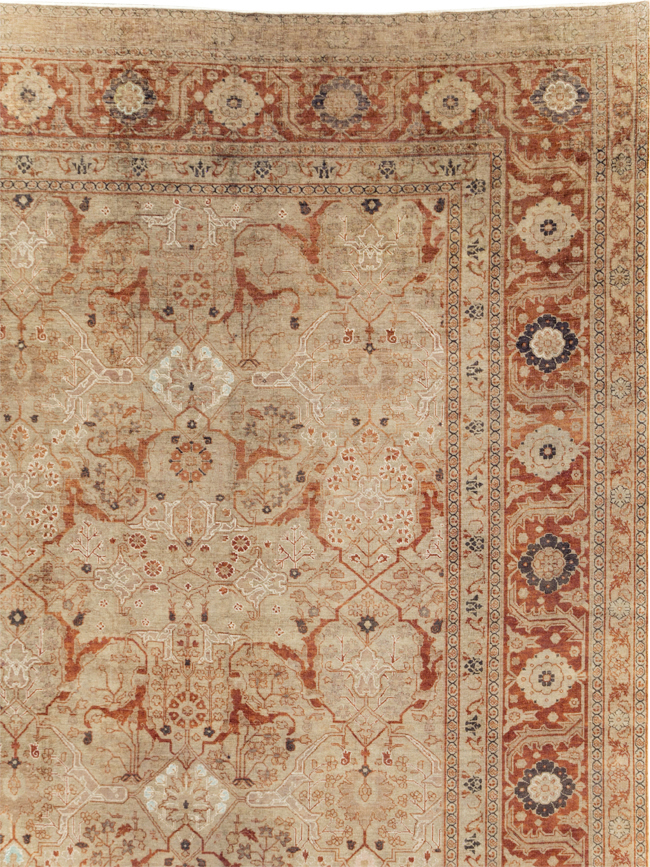 Antique Persian Tabriz Oversize Carpet, No.16613 - Staging