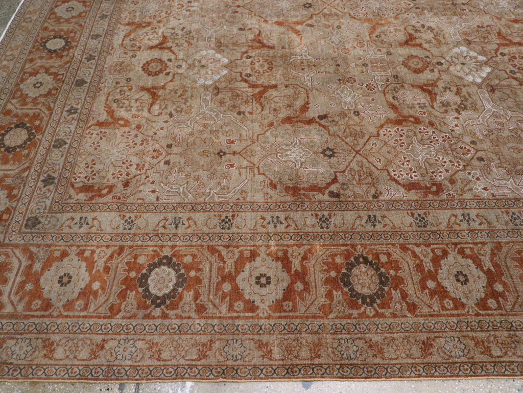 Antique Persian Tabriz Oversize Carpet, No.16613 - Staging