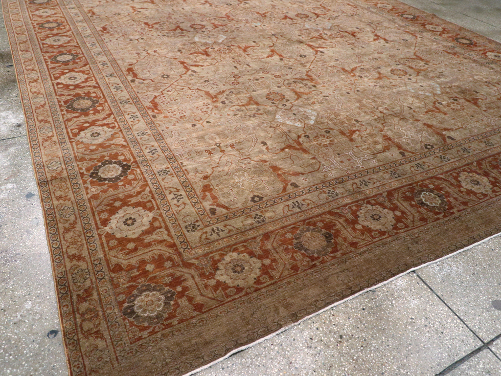 Antique Persian Tabriz Oversize Carpet, No.16613 - Staging