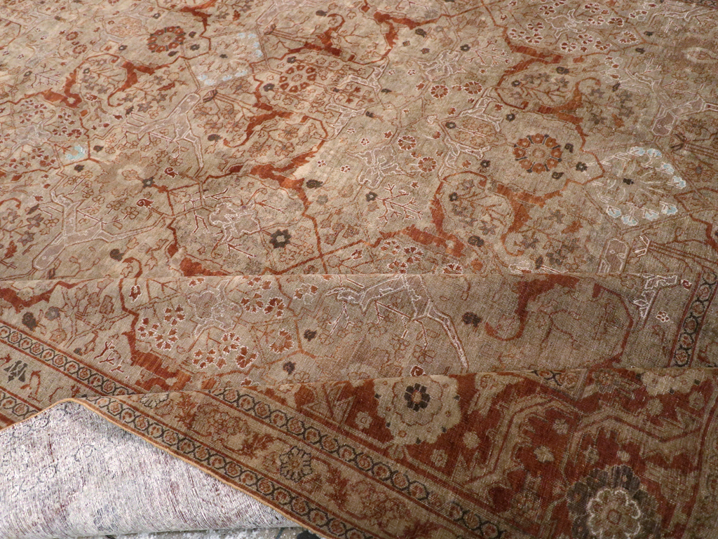 Antique Persian Tabriz Oversize Carpet, No.16613 - Staging