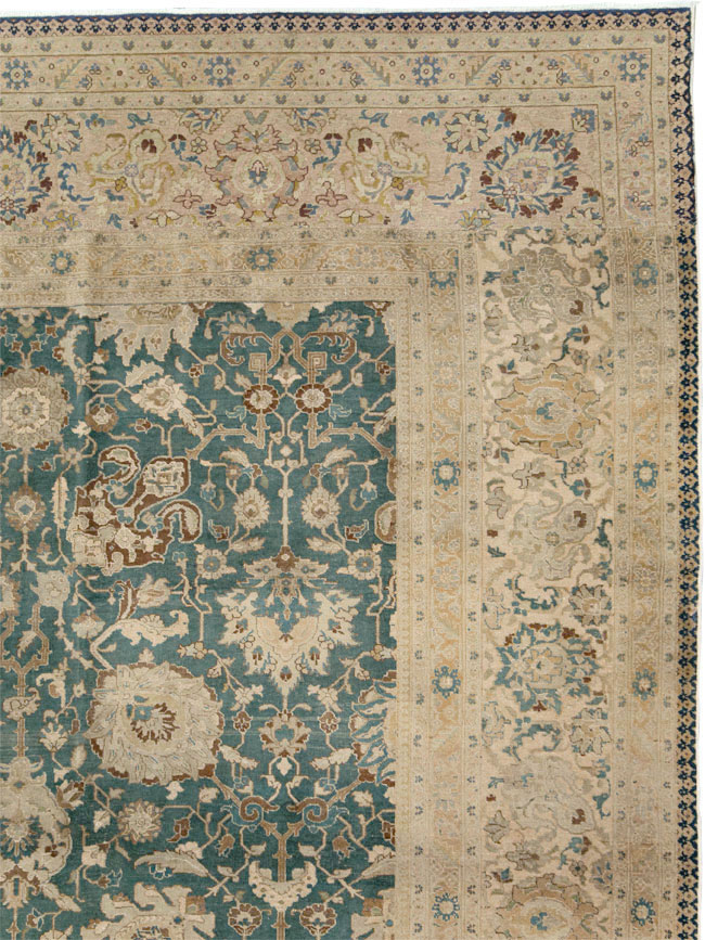 Antique Persian Tabriz Square Carpet, No.16617 - Staging