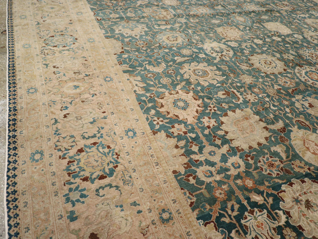 Antique Persian Tabriz Square Carpet, No.16617 - Staging