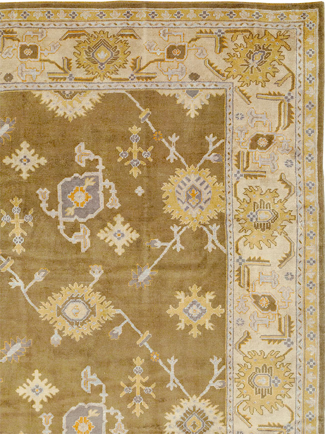 Antique Turkish Oushak Oversize Carpet, No.16629 - Staging