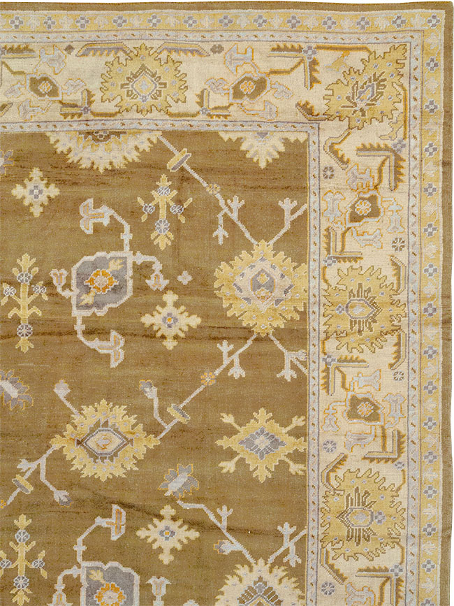 Antique Turkish Oushak Oversize Carpet, No.16629 - Staging