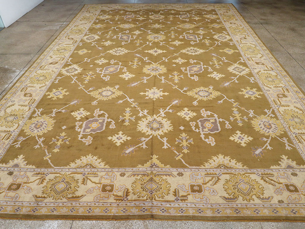 Antique Turkish Oushak Oversize Carpet, No.16629 - Staging