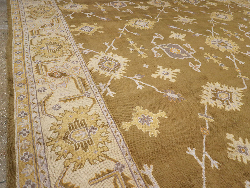 Antique Turkish Oushak Oversize Carpet, No.16629 - Staging