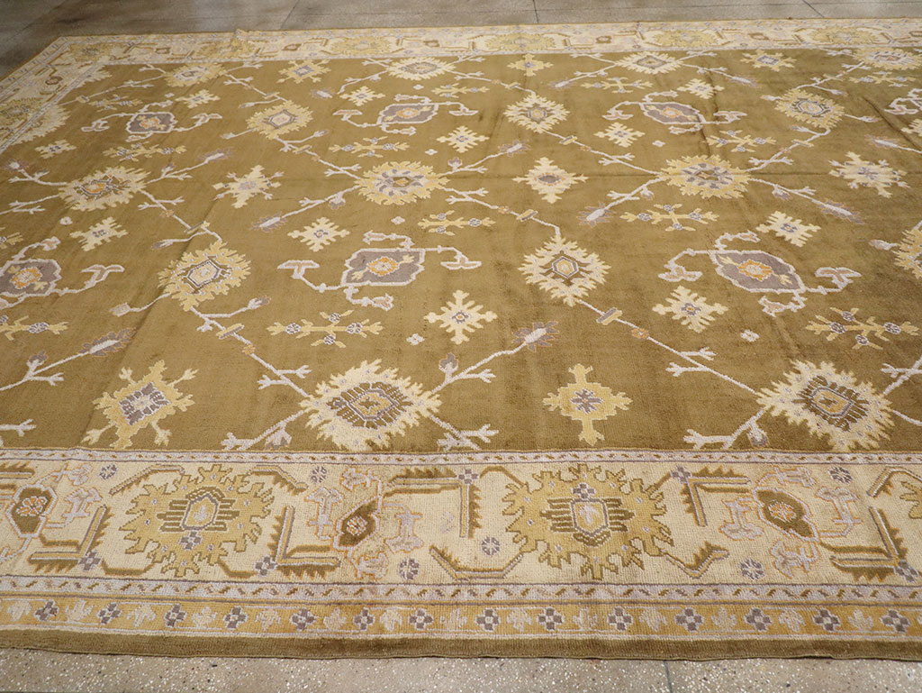Antique Turkish Oushak Oversize Carpet, No.16629 - Staging
