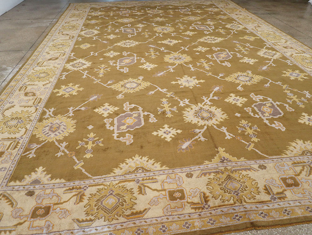 Antique Turkish Oushak Oversize Carpet, No.16629 - Staging