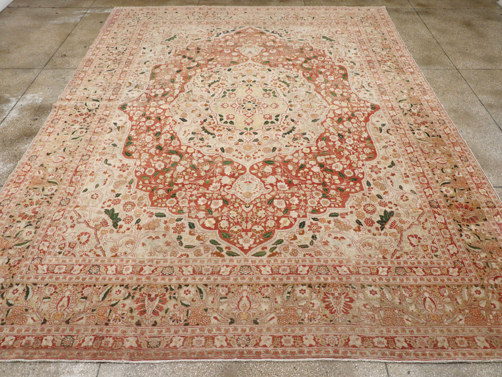 Antique Persian Tabriz Carpet, No.16633 - Staging