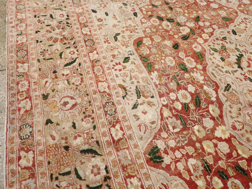Antique Persian Tabriz Carpet, No.16633 - Staging